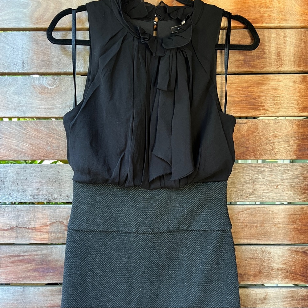 BCBG - black and gray silk dress